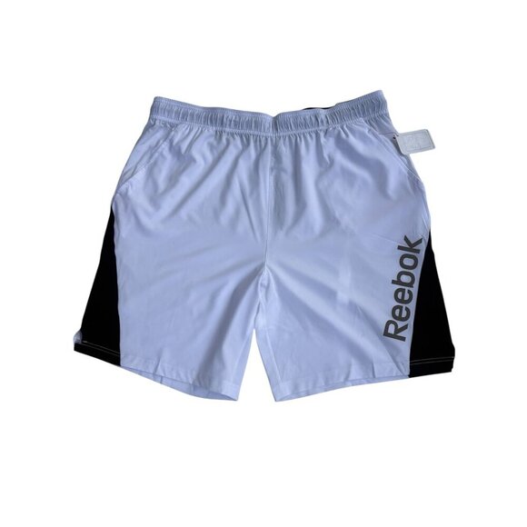 Reebok Mens Athletic Performance Shorts Size 2XL White/Black - Picture 3 of 6